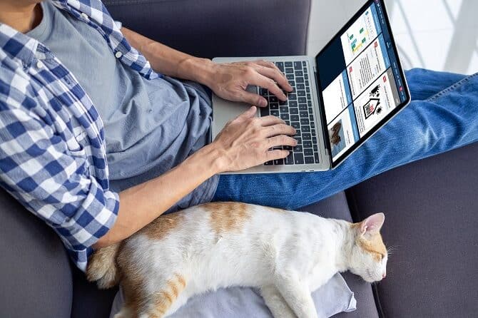 Tierheilpraktiker Ausbildung ATM - Mann lernt am PC