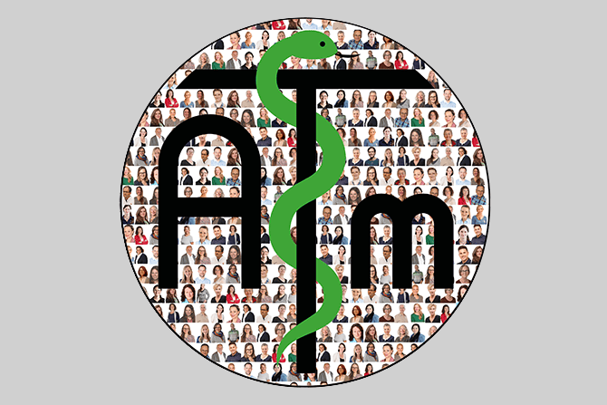 Dozentenmosaik mit ATM Logo